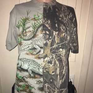 Mossy Oak Y2K Woodland Camo/Crocodile Split Shirt